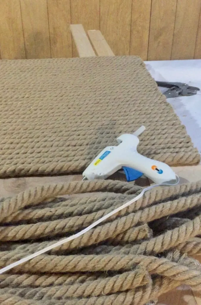 In process pics of DIY Accent Wall