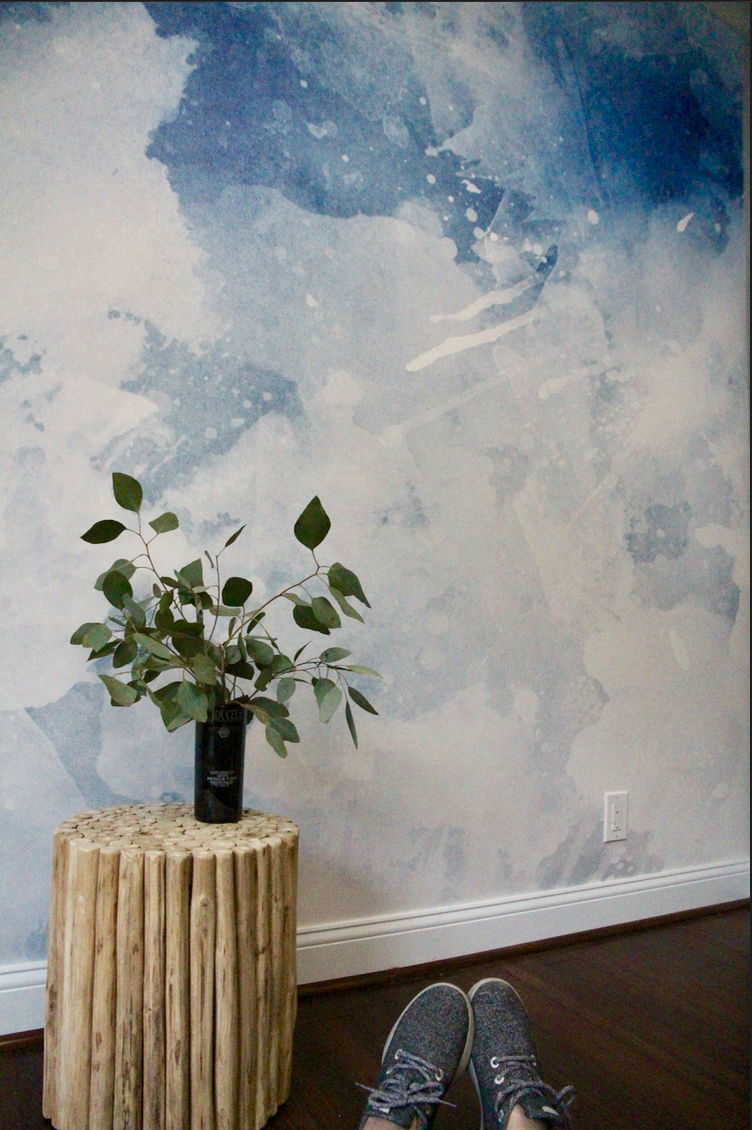 Large scale wall paper mural