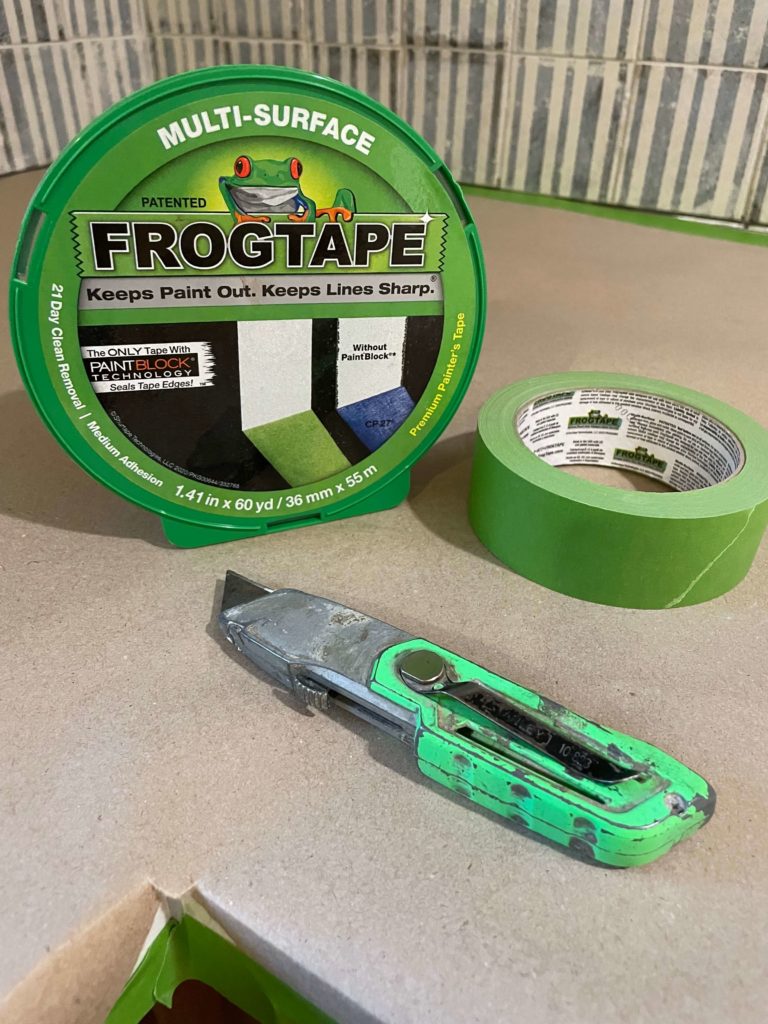 Image shows green Frogtape