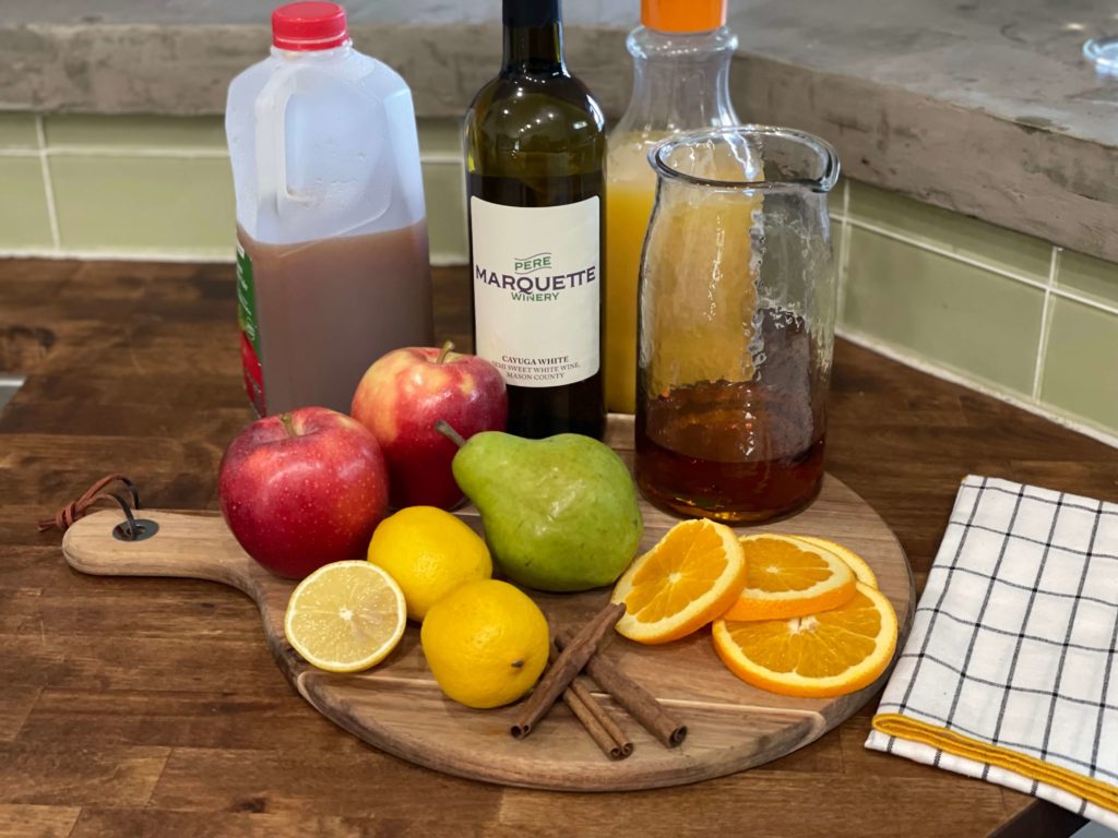 Ingredients for Easy Fall Apple Cider Sangria