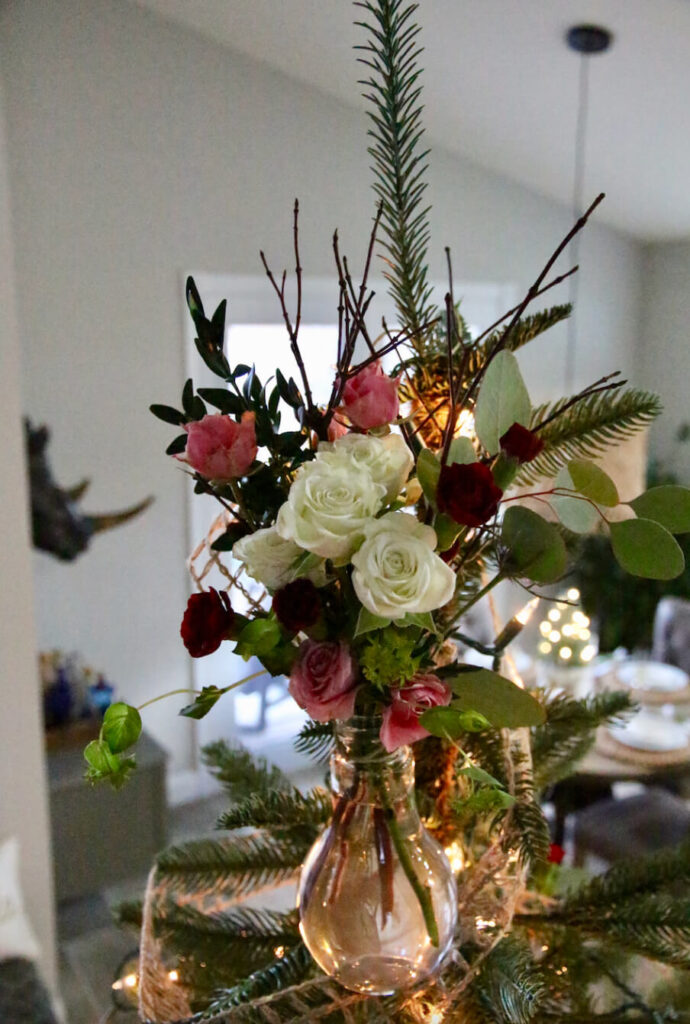 DIY Fresh Flower Christmas Tree