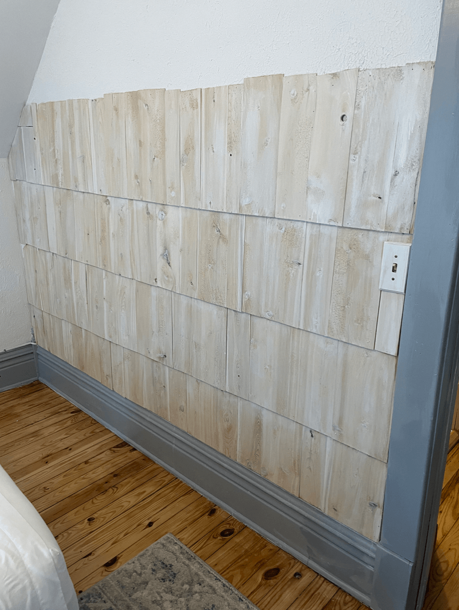 How to use cedar shake as a cottage style accent wall - A Life Unfolding