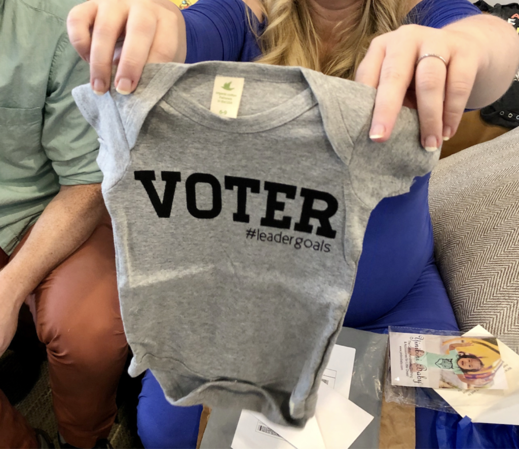 Voter baby onesie.