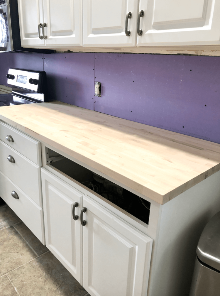 Staining My Butcher Block Counters A Life Unfolding   Birch Butcher Block Before Staining 750x1009 