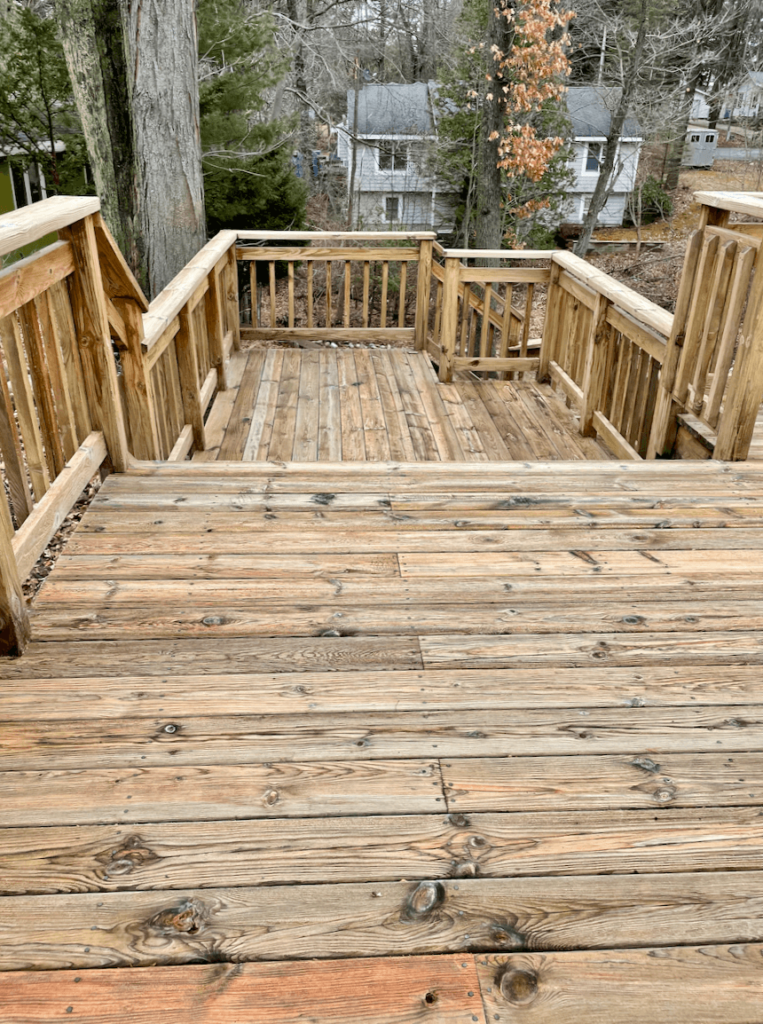 Outdoor Deck leading into yard.