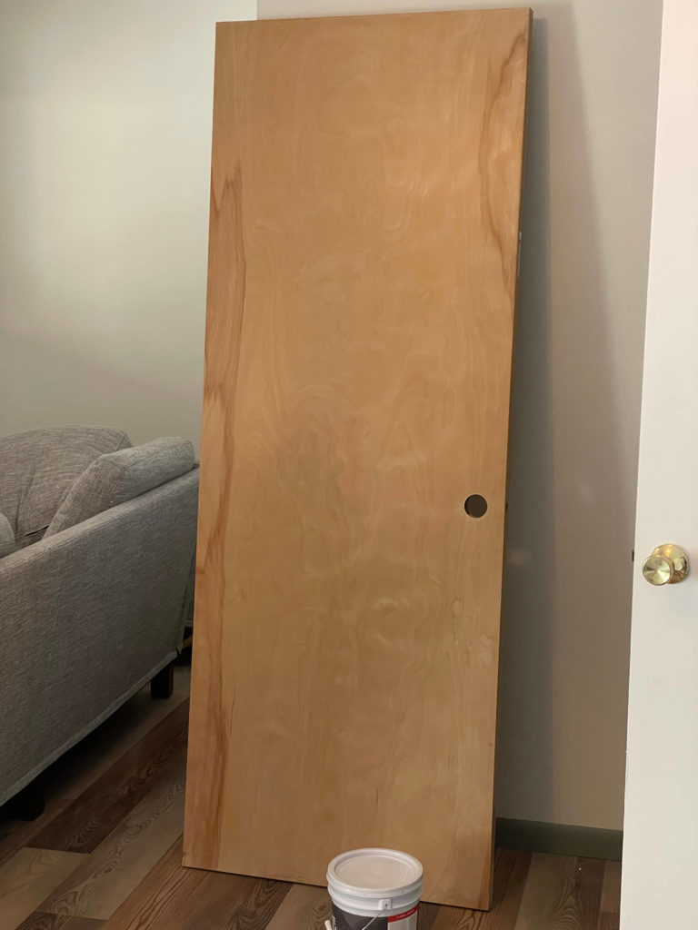Restore find. An old 80'd door made into a DIY desk