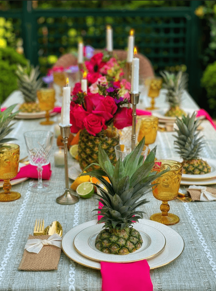 Elegant Hawaiian Table setting
