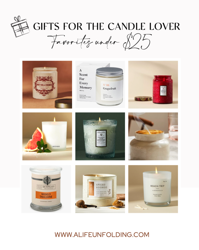 List of 9 favorite candles for gift giving