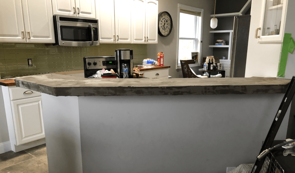 DIY using Ardex Feather Finish for a concrete countertop.