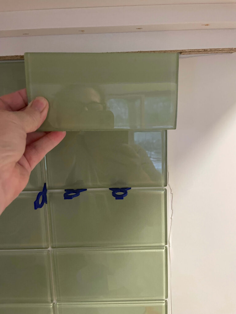 Cottage Kitchen Glow up made easy: DIY a Glass Tile Backsplash. - A Life  Unfolding