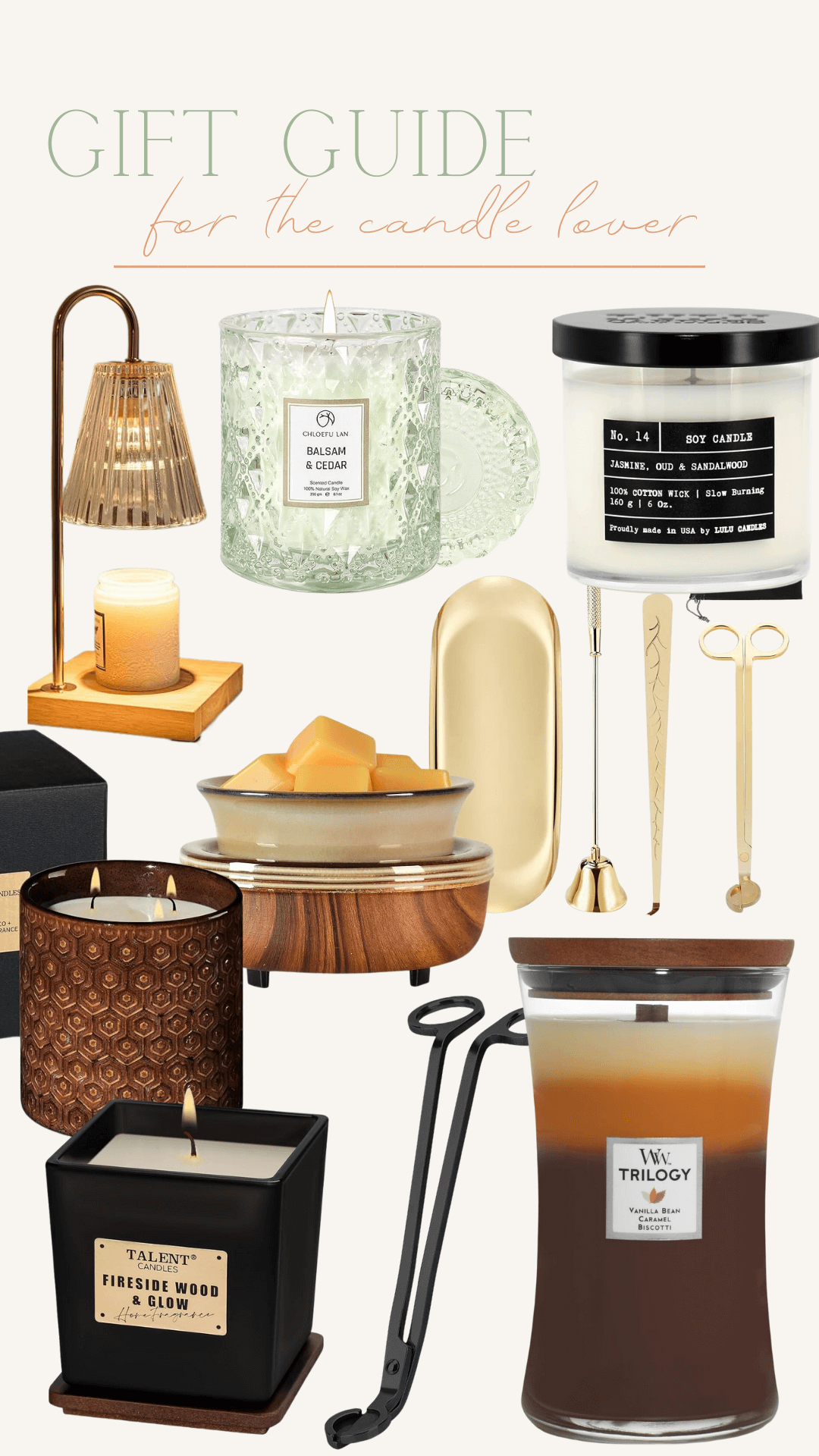 Candles and accessories for the candle lovers.