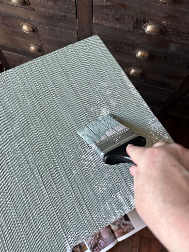 Steps for Painting Grasscloth is an easy DIY