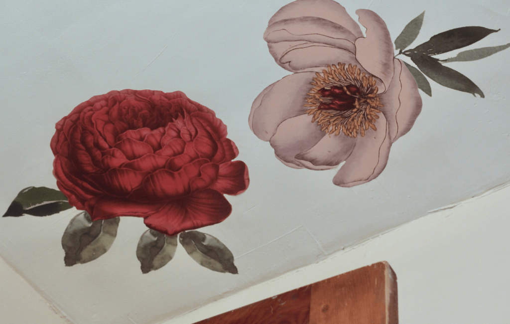Floral Decals on a ceiling