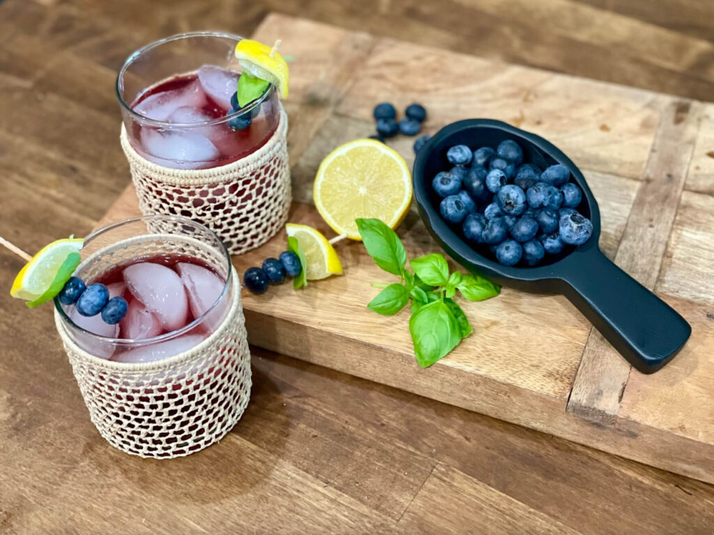 Basil Blueberry Vodka Lemonade