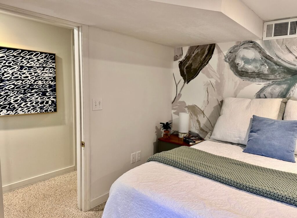 Basement Bedroom Refreshed on a budget. 
