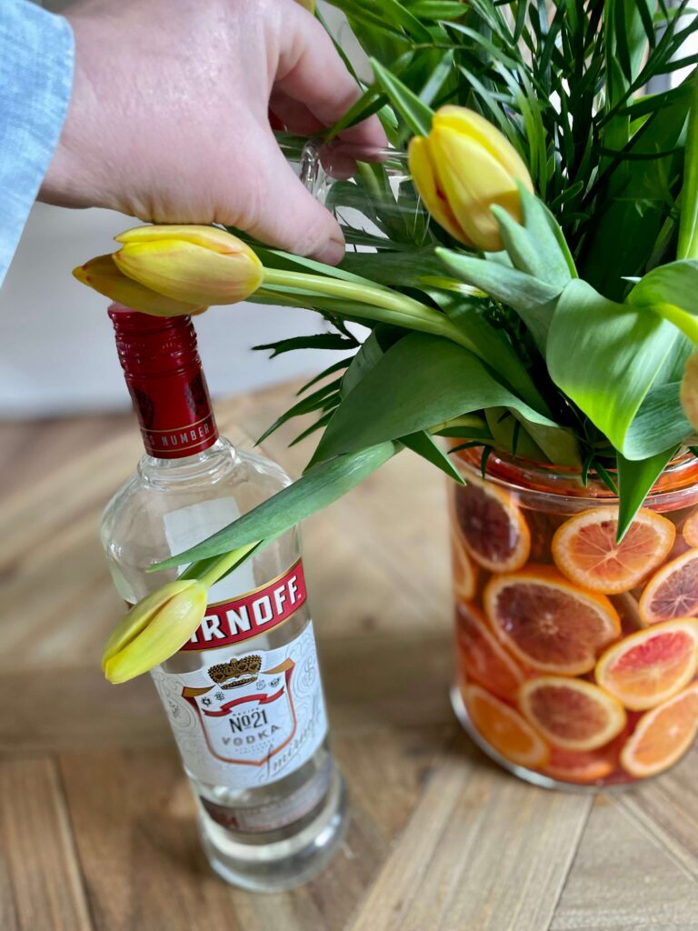 Use Vodka as a floral preservative.