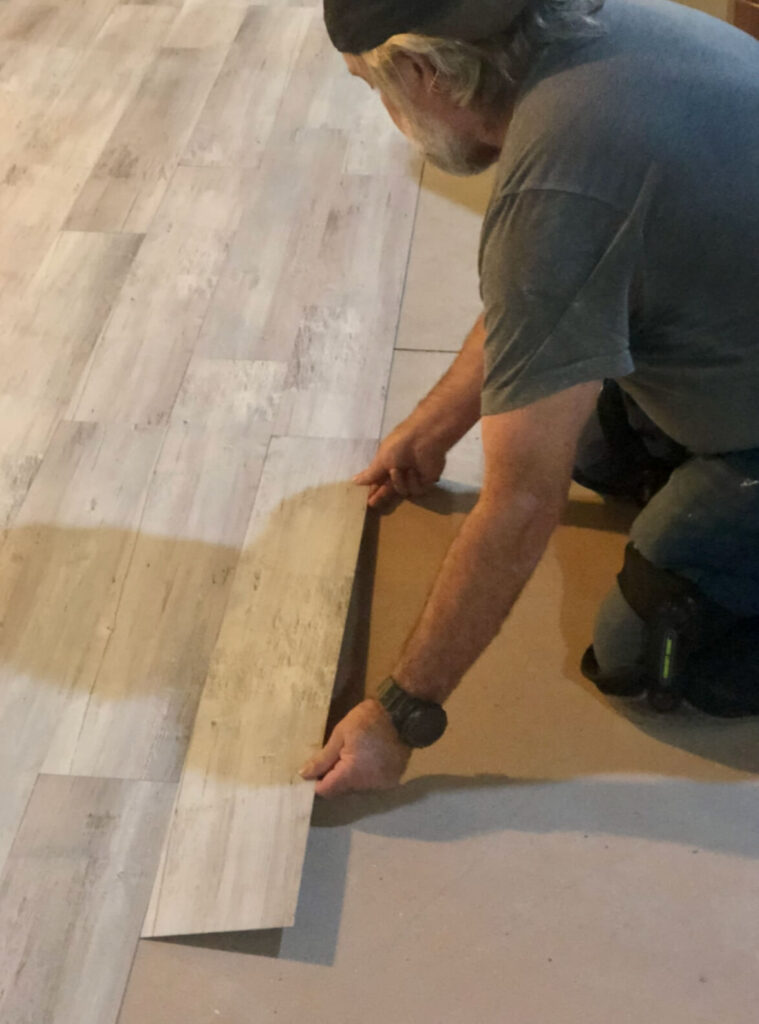 Installing a Vinyl Peel and Stick Tile.