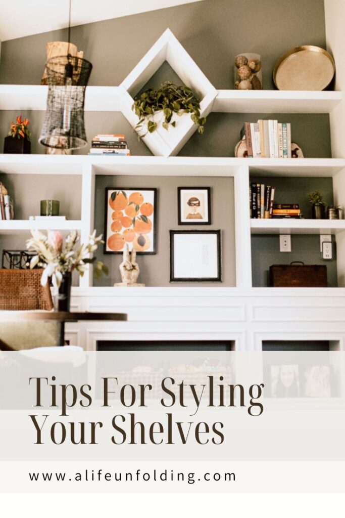 Styled bookshelves