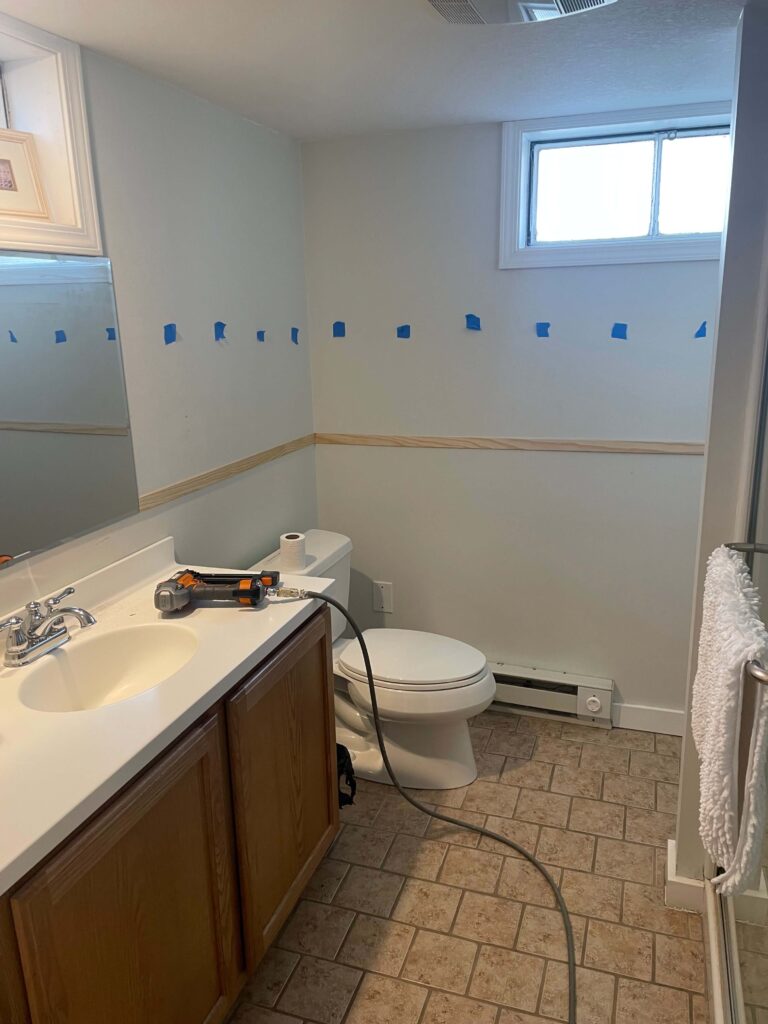 Adding Board and Batten to a Bathroom.