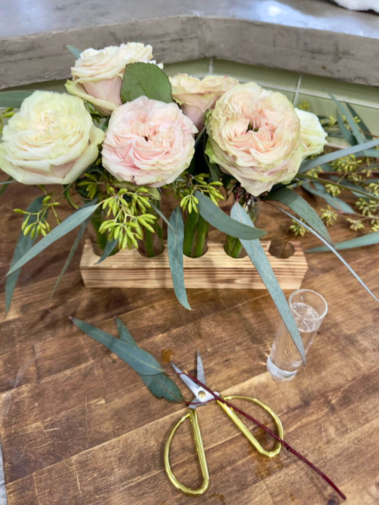 Test Tube Flower Arrangement