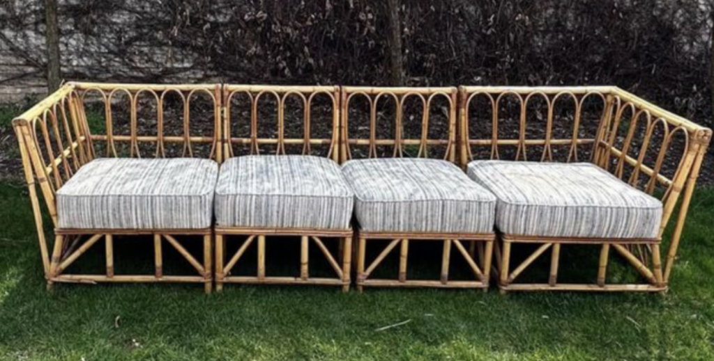 Vintage Rattan Sofa