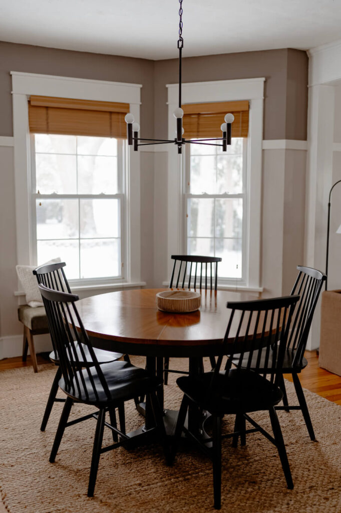 Round Dining Table with Black Chairs from Target