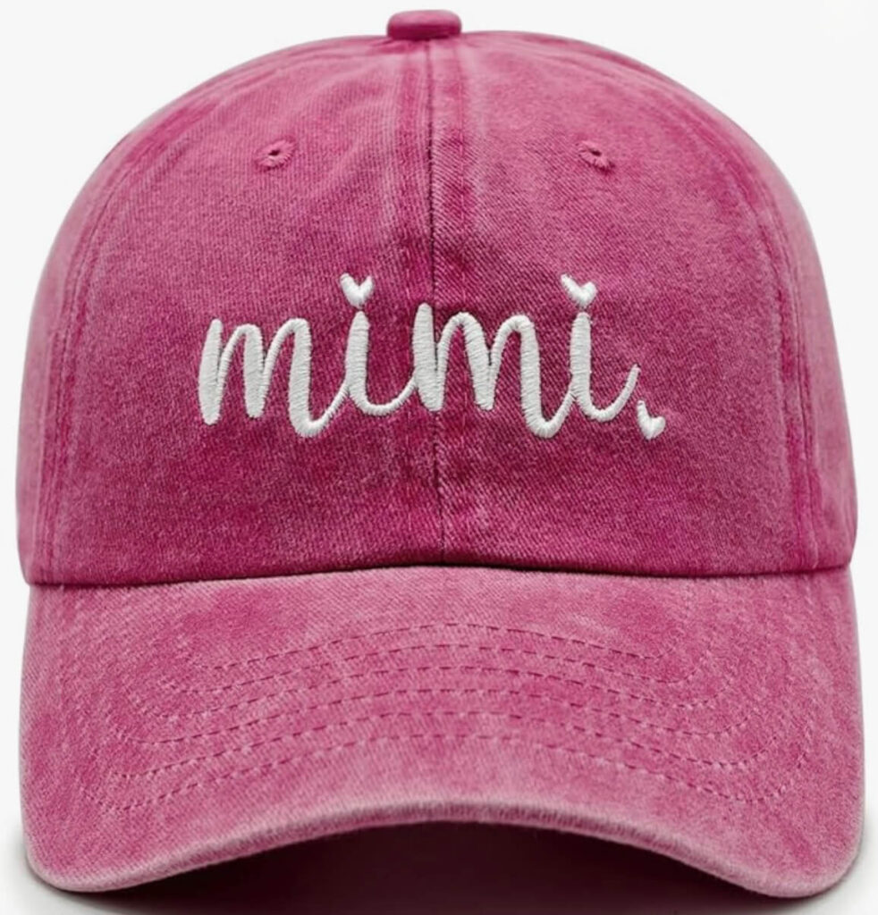 Pink Baseball Hat that says MiMi