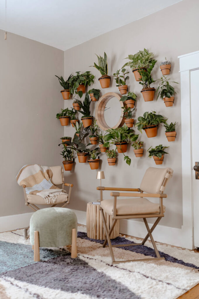 Living Plant Wall in a home office