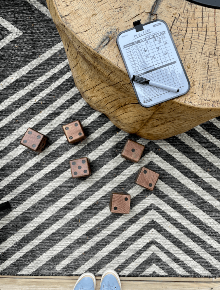 Outdoor Yahtzee at Airbnb