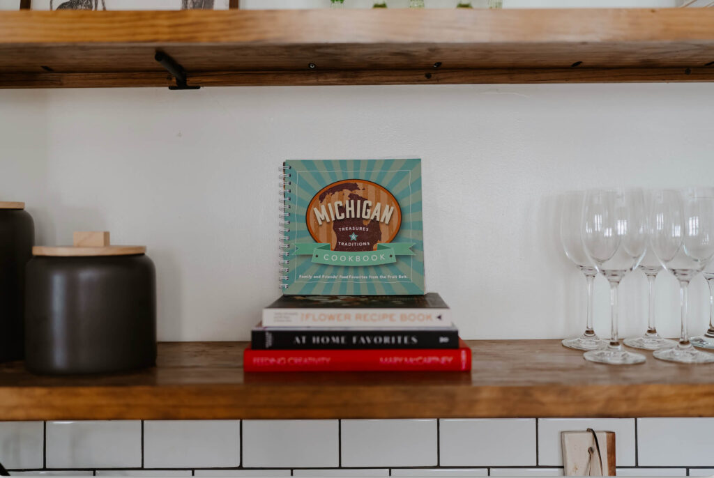 Michigan Cookbook in an Airbnb.