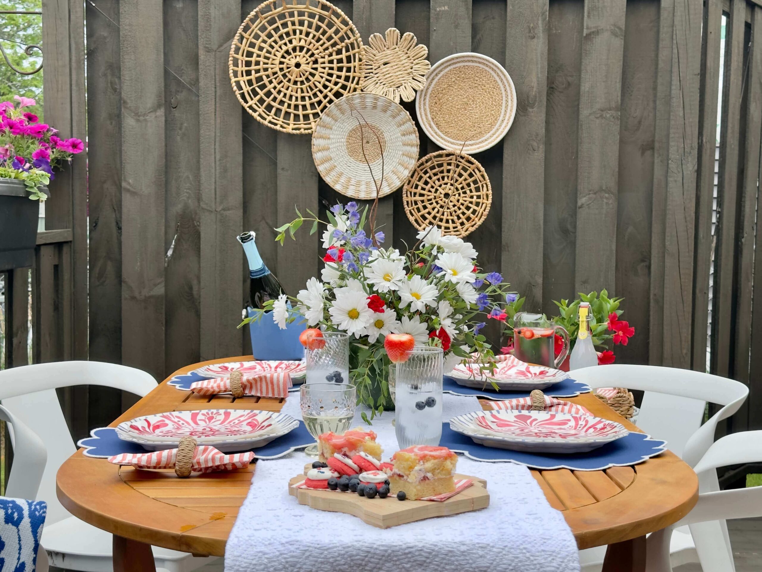 Red White and Blue TableScape for a Summer Table