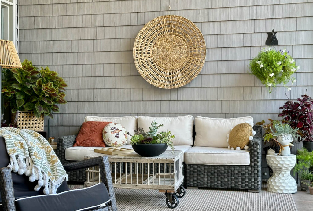 Fall Porch home tour at the lake house.