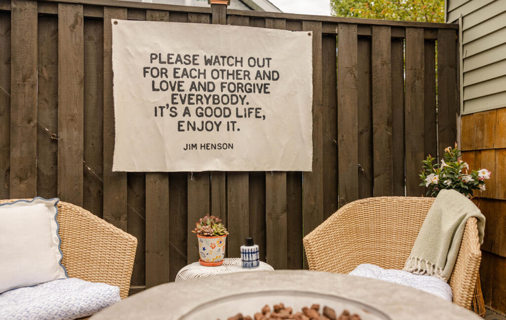 Canvas Wall hanging with Jim Henson quote from Sugarboo & Co