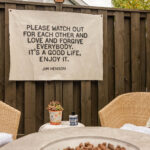 Waxed Canvas wall Hanging from Sugarboo. Jim Henson quote