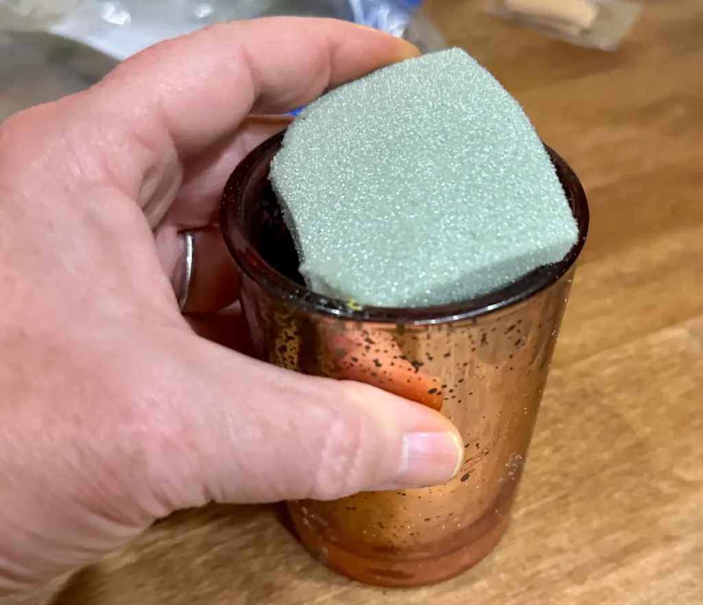 Gold Votive Holder with Foam