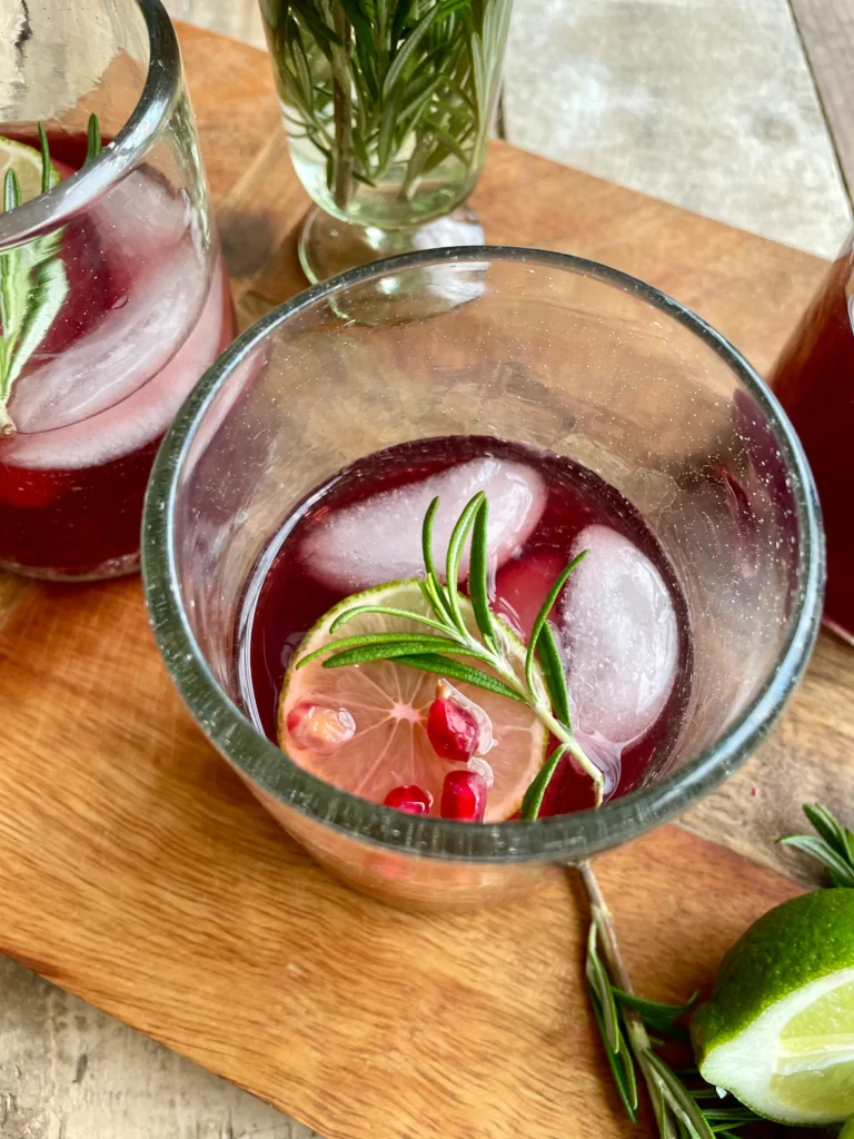 A Pretty Fall Cocktail: Apple Cider Pomegranate Spritz