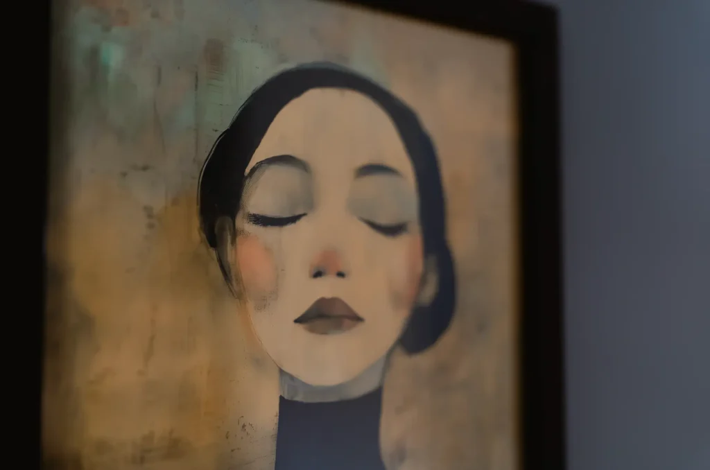 Woman's Face in Art Print