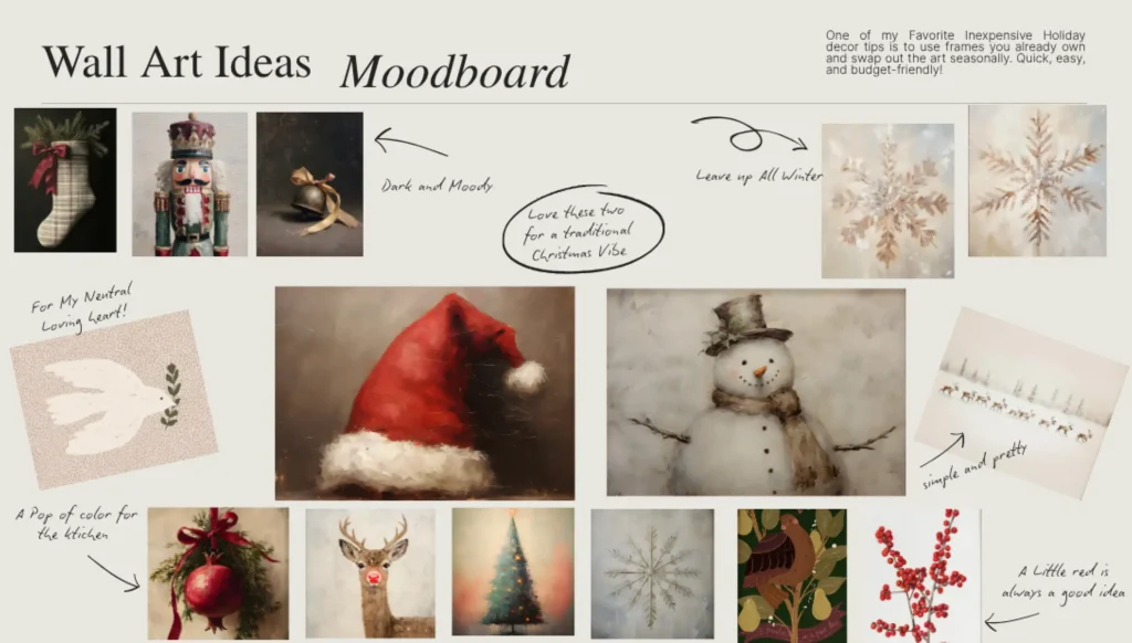 Holiday Art Prints you can print yourslef to save money.