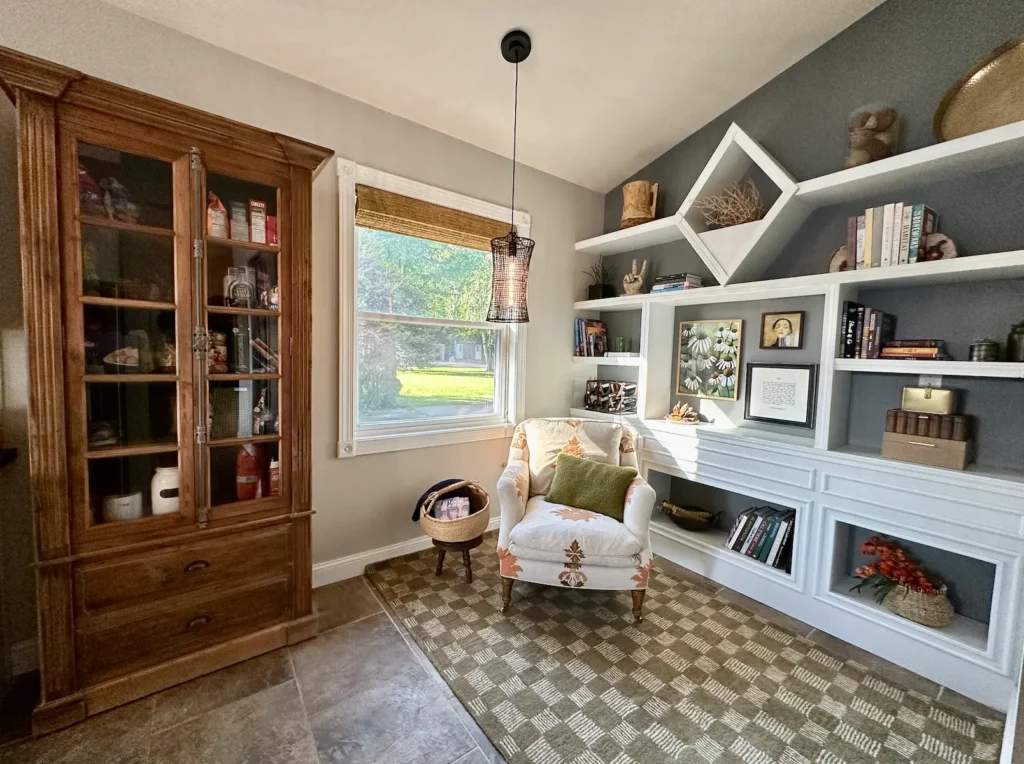 Wood Cabinet in nook