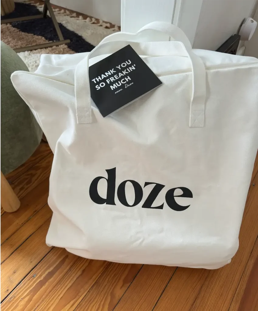Doze Easy Duvet Cover in White.