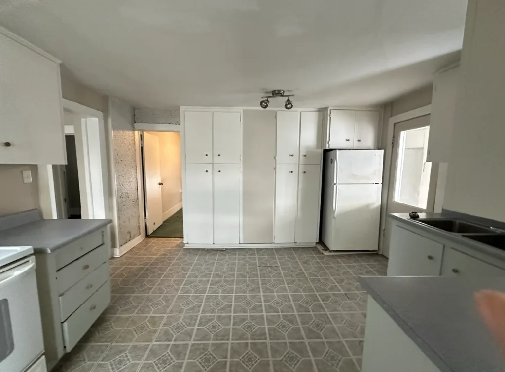 Before shot of a kitchen prior to being remodeled in a charming English Cottage Kitchen.
