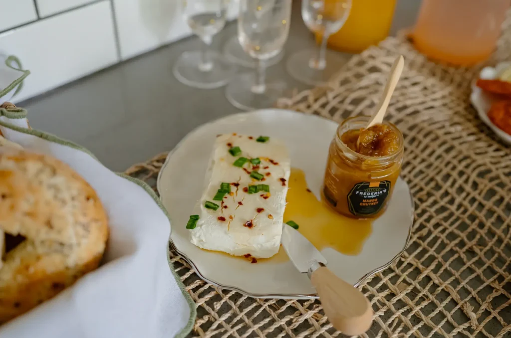 A Few Simple ingredients for Hot Honey Cream Cheese.
