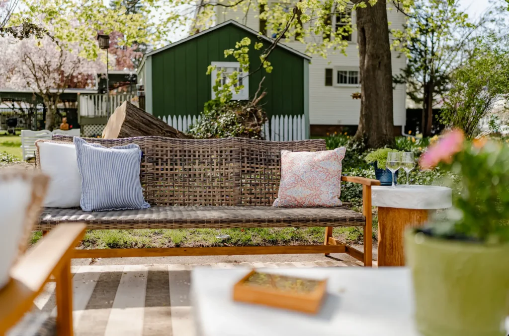 Outdoor Sofa with Pillows.