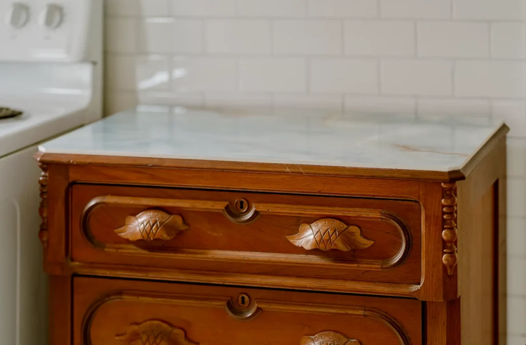 Vintage Dresser into Functional Kitchen Storage