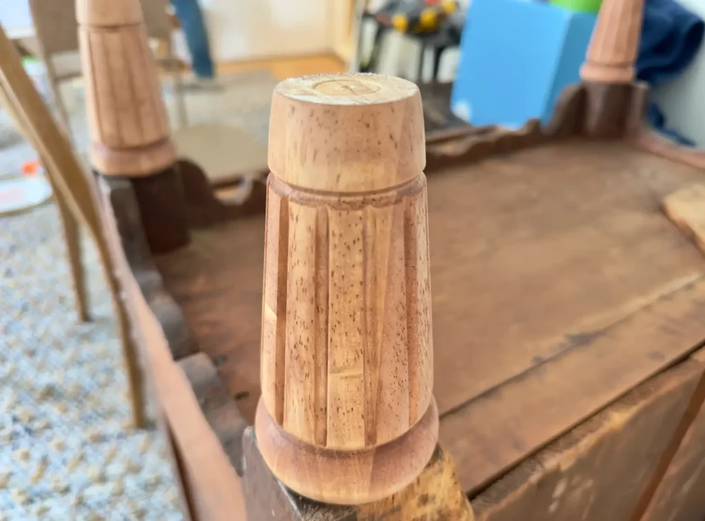 Adding legs to a Vintage Dresser to use as Functional Kitchen Storage
