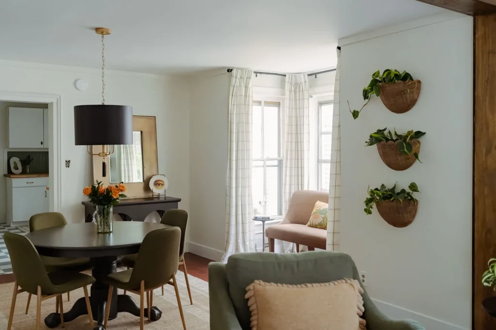 Recently renovated apartment decorated with fall touches.